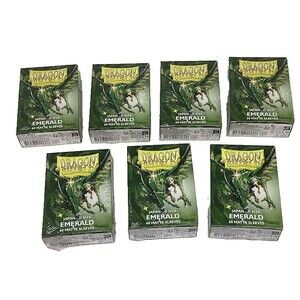 Dragon Shield Japanese Sz 7 Emerald 60 Matte Dual Sleeves Counter-Ray 11136 NEW